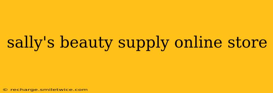sally's beauty supply online store