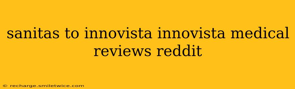 sanitas to innovista innovista medical reviews reddit