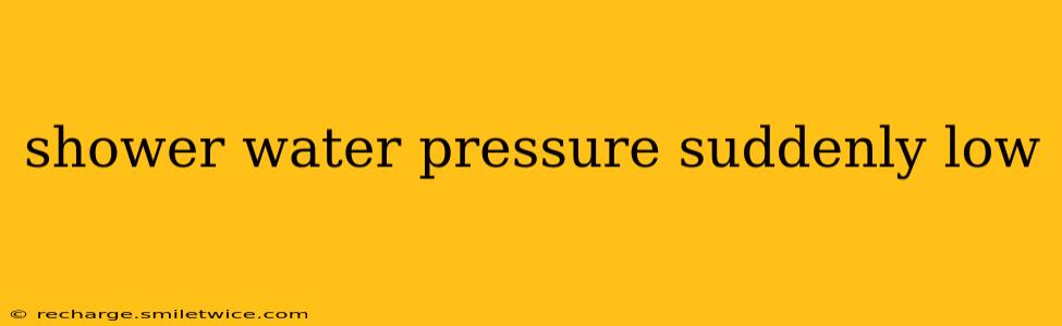 shower water pressure suddenly low