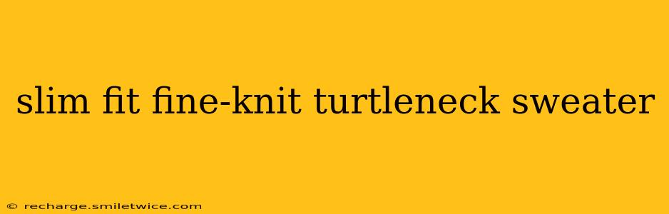 slim fit fine-knit turtleneck sweater