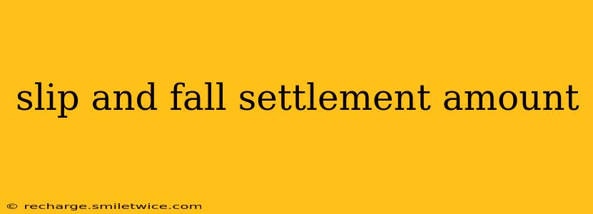 slip and fall settlement amount
