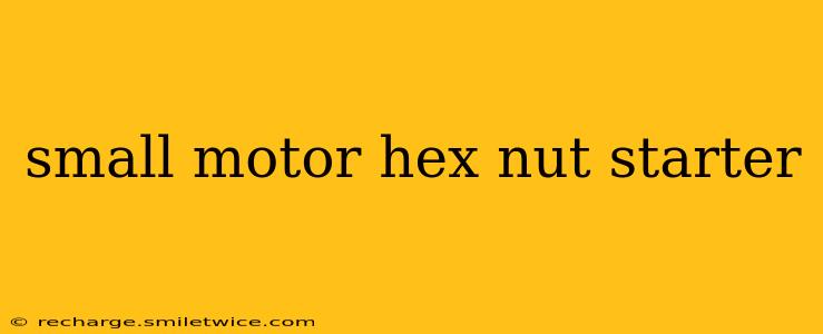 small motor hex nut starter