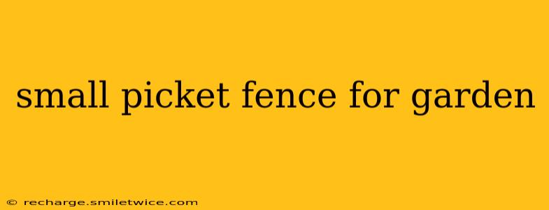 small picket fence for garden