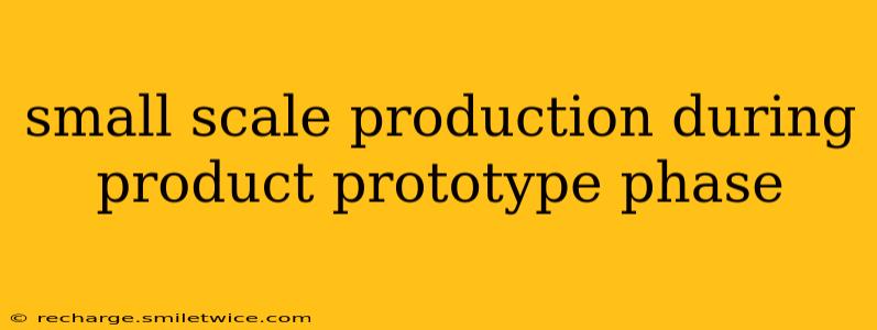 small scale production during product prototype phase