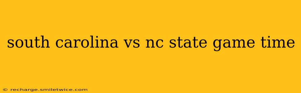 south carolina vs nc state game time