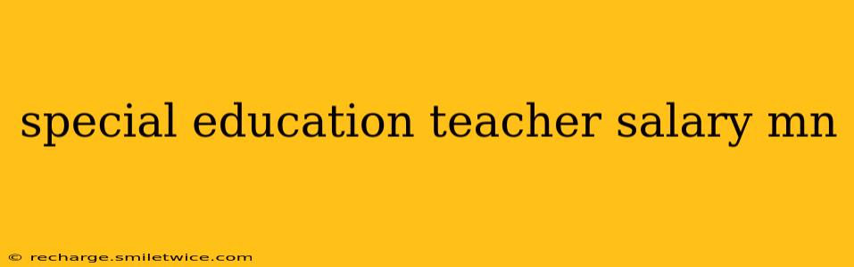 special education teacher salary mn