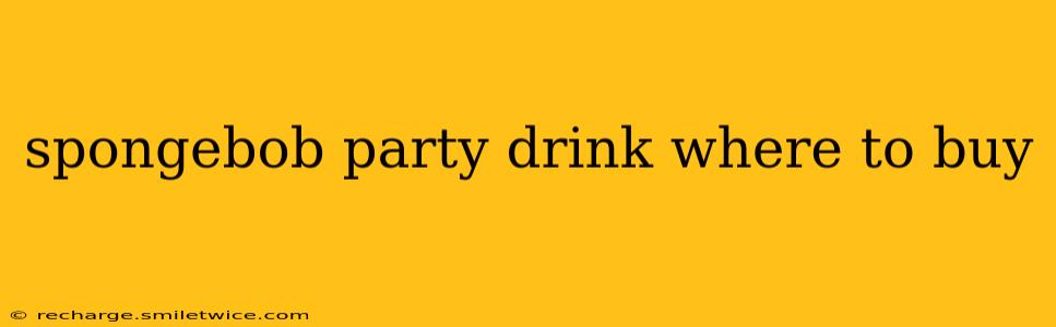 spongebob party drink where to buy