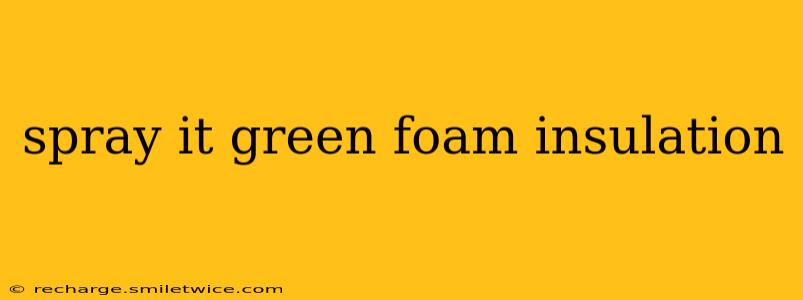 spray it green foam insulation
