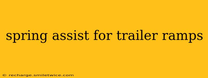 spring assist for trailer ramps