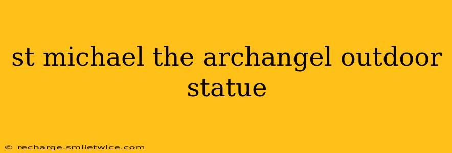 st michael the archangel outdoor statue