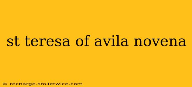 st teresa of avila novena