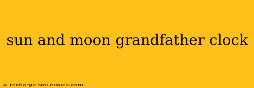 sun and moon grandfather clock
