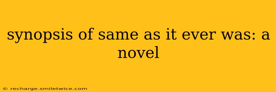 synopsis of same as it ever was: a novel