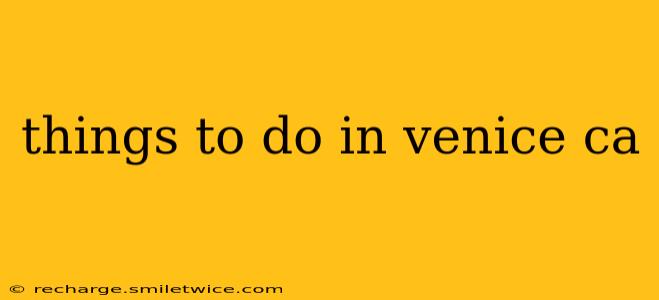 things to do in venice ca