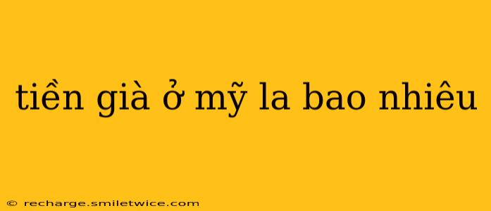 tiền già ở mỹ la bao nhiêu