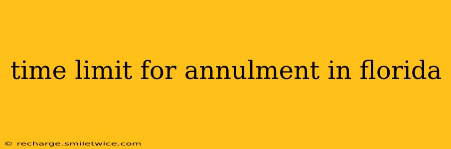 time limit for annulment in florida
