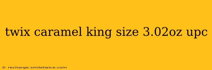 twix caramel king size 3.02oz upc