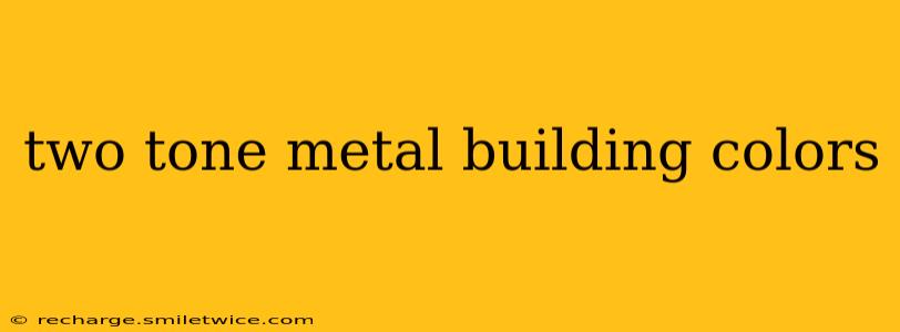 two tone metal building colors
