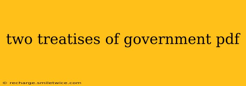 two treatises of government pdf