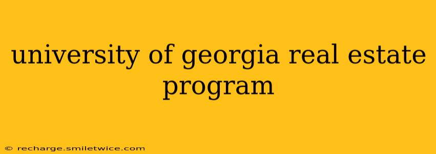 university of georgia real estate program