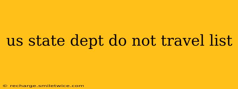 us state dept do not travel list