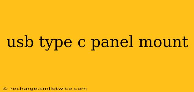 usb type c panel mount