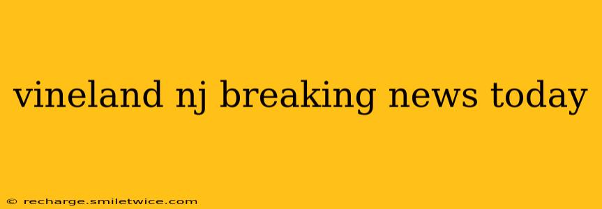 vineland nj breaking news today