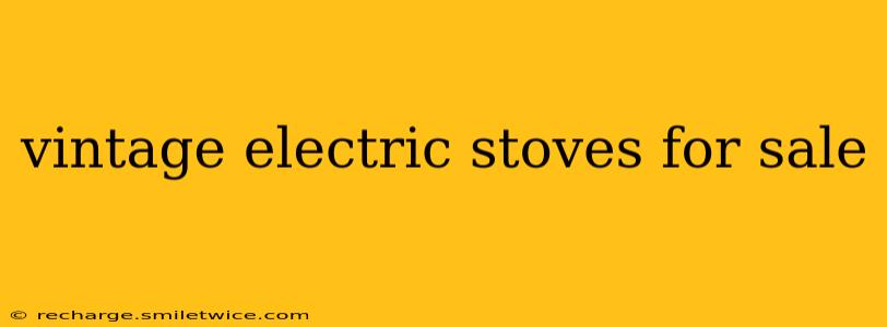 vintage electric stoves for sale