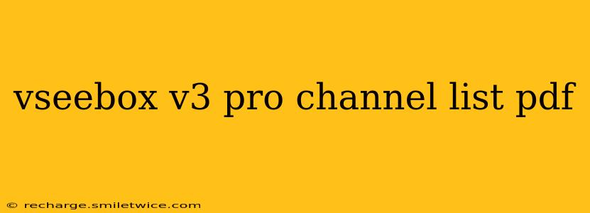 vseebox v3 pro channel list pdf