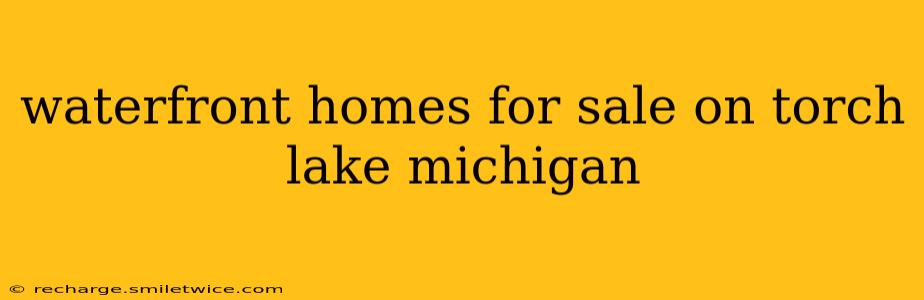 waterfront homes for sale on torch lake michigan