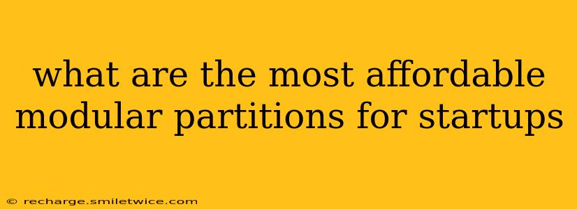 what are the most affordable modular partitions for startups