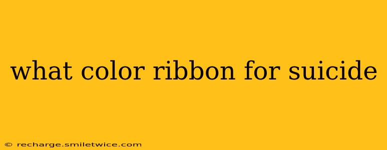 what color ribbon for suicide