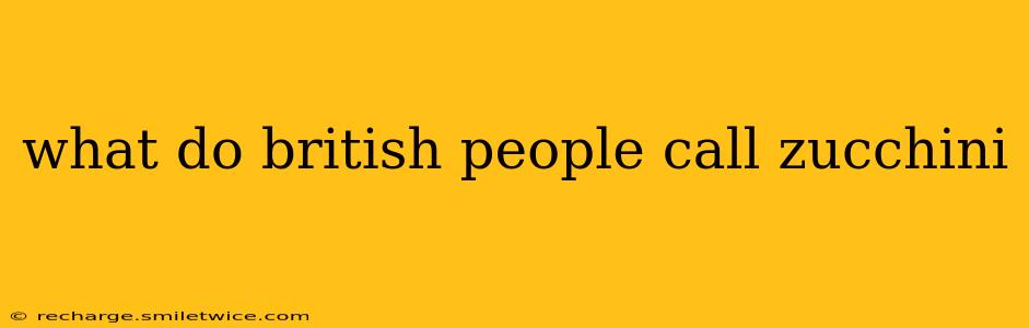 what do british people call zucchini