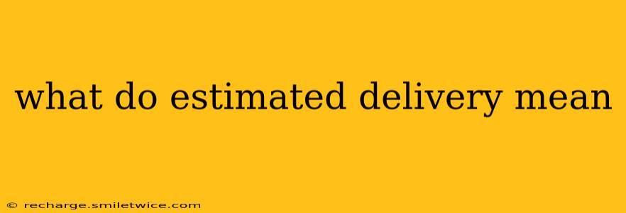 what do estimated delivery mean