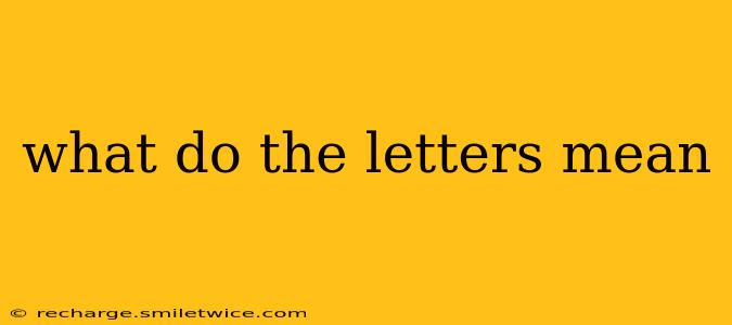 what do the letters mean