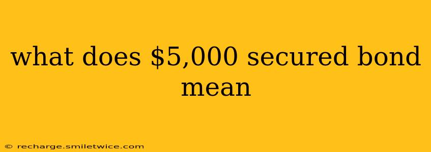 what does $5,000 secured bond mean