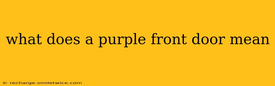 what does a purple front door mean