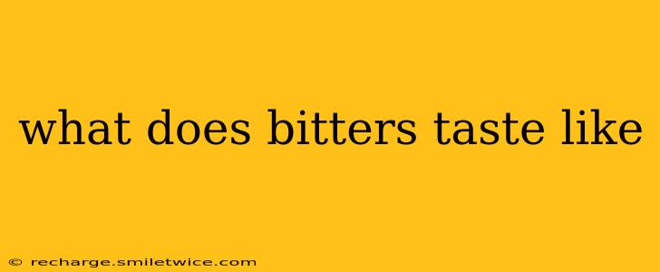 what does bitters taste like