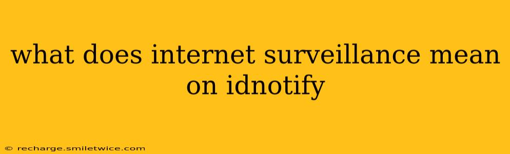 what does internet surveillance mean on idnotify
