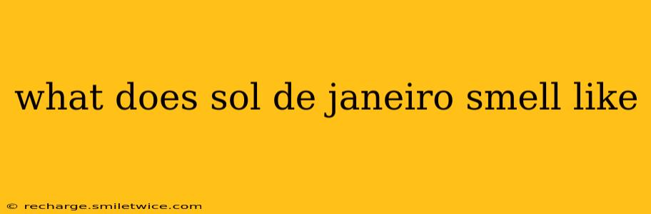what does sol de janeiro smell like