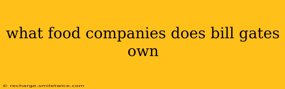 what food companies does bill gates own
