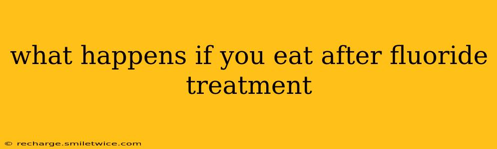 what happens if you eat after fluoride treatment