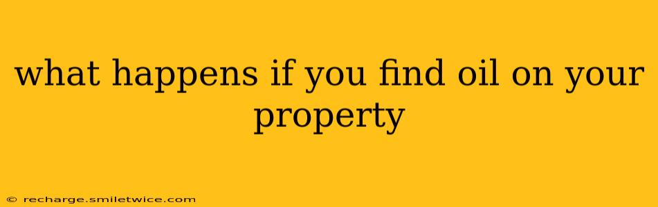 what happens if you find oil on your property