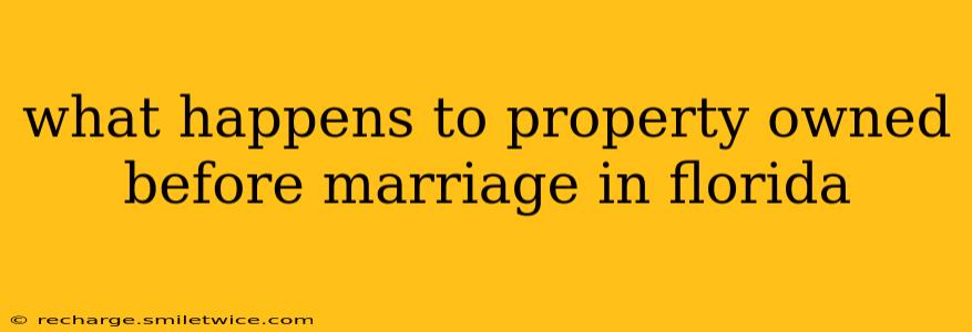 what happens to property owned before marriage in florida