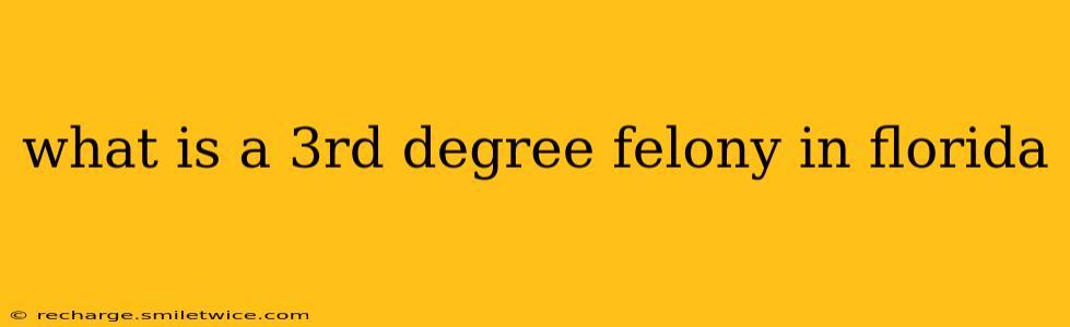 what is a 3rd degree felony in florida