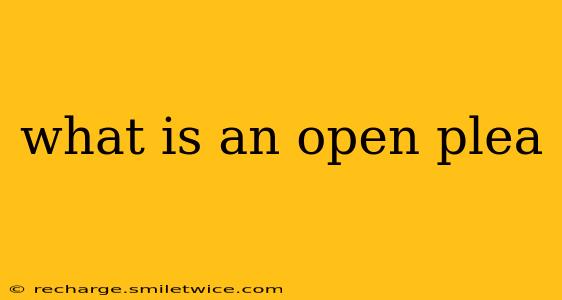 what is an open plea