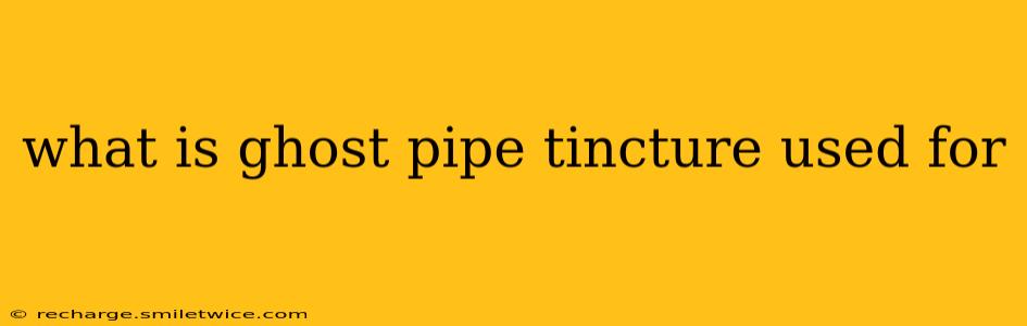 what is ghost pipe tincture used for