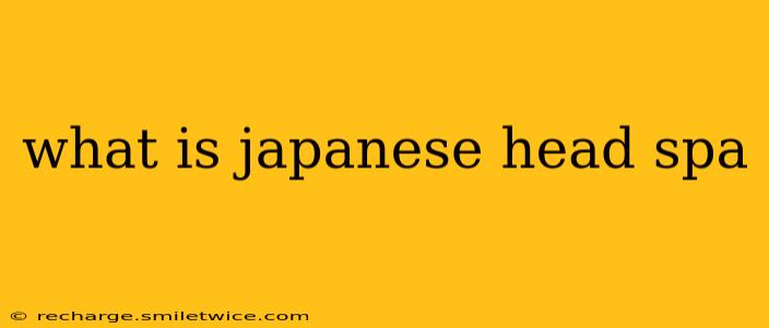 what is japanese head spa