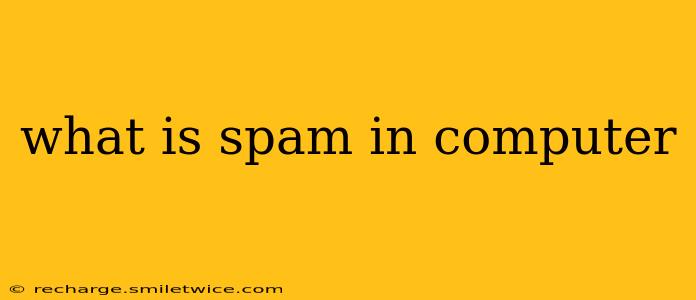 what is spam in computer