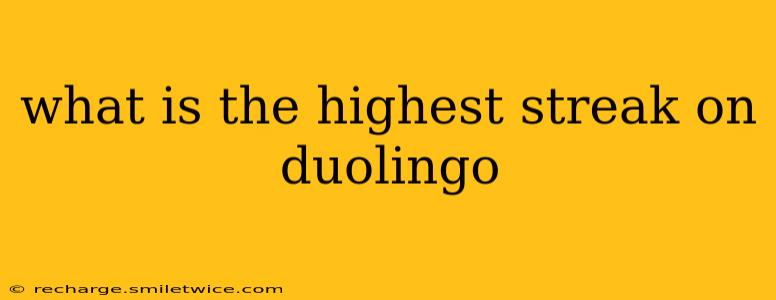 what is the highest streak on duolingo
